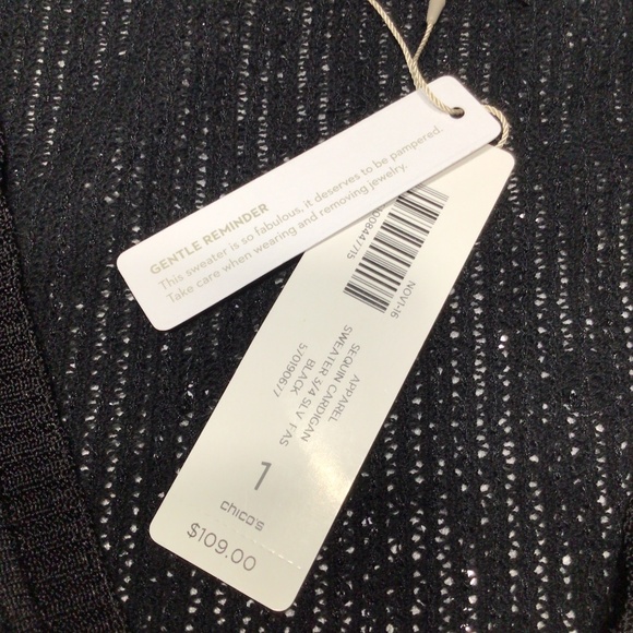NWT Chico’s sequined cardigan - Picture 12 of 16